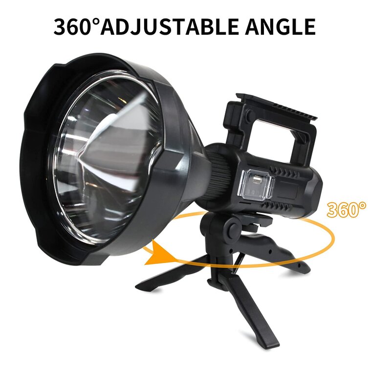 Rechargeable Handheld Spotlight Flashlight 90000 High Lumens, Super Bright  LED Flashlight For Emergencies, Waterproof Searchlight Spotlight, 